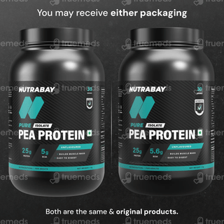 Nutrabay Pure Pea Protein Isolate Unflavoured Powder 1000Gm