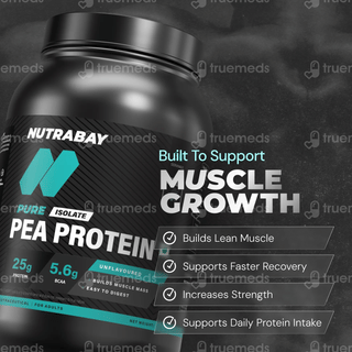 Nutrabay Pure Pea Protein Isolate Unflavoured Powder 1000Gm