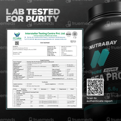 Nutrabay Pure Pea Protein Isolate Unflavoured Powder 1000Gm