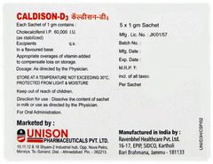 Caldison D3 Orange Flavour Sugar Free Sachet 1gm