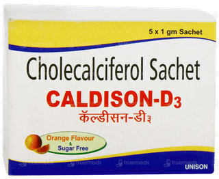 Caldison D3 Orange Flavour Sugar Free Sachet 1gm