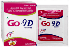 Go 9d Orange Flavour Sugar Free Granules 10gm