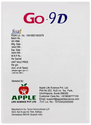 Go 9d Orange Flavour Sugar Free Granules 10gm