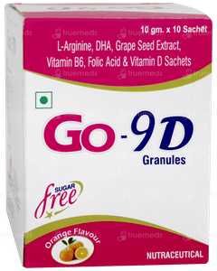 Go 9d Orange Flavour Sugar Free Granules 10gm