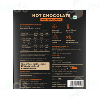 Auric Hot Chocolate With Ashwagandha 250gm
