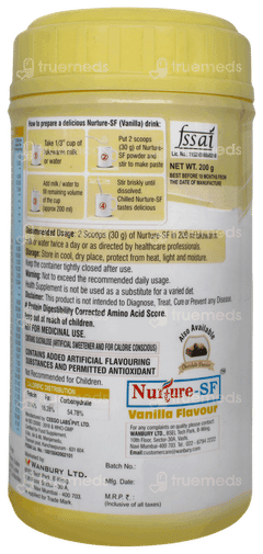 Nurture Sf Vanilla Flavour Powder 200gm