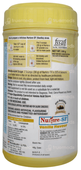 Nurture Sf Vanilla Flavour Powder 200gm