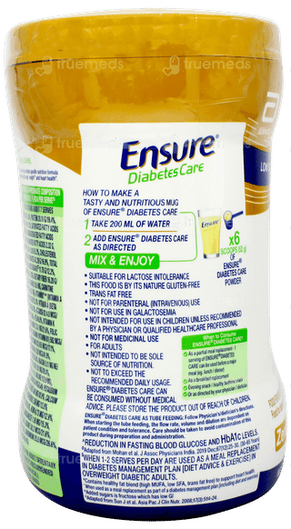 Ensure Diabetes Care Vanilla Flavour Zero Added Sucrose Powder Jar 375gm