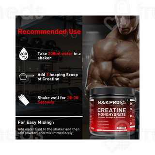 Nakpro Nutrition Creatine Monohydrate Unflavoured 250gm