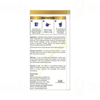 Incite Incipro Gold Vanilla Flavour 400gm