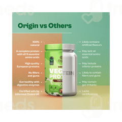 Origin Nutrition Daily Vegan Protein Unflavored No Added Sugar 250Gm