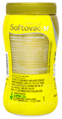 Softovac Sf Powder 250gm With Softovac Sf 5gm Pack Of 4 Sachets Free