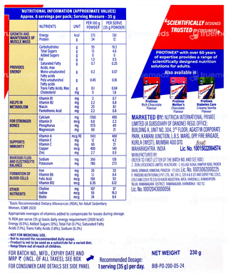 Protinex Creamy Vanilla Flavour Zero Added Sugar Refill Powder 230gm