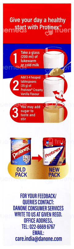 Protinex Creamy Vanilla Flavour Zero Added Sugar Refill Powder 230gm