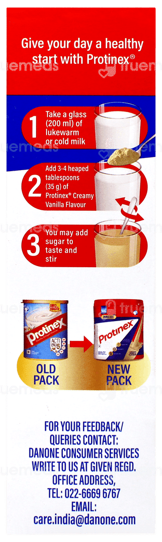 Protinex Creamy Vanilla Flavour Zero Added Sugar Refill Powder 230gm