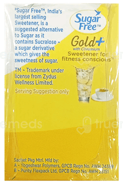Sugar Free Gold+ With Chromium 0.75Gm Pack Of 25 Sachets