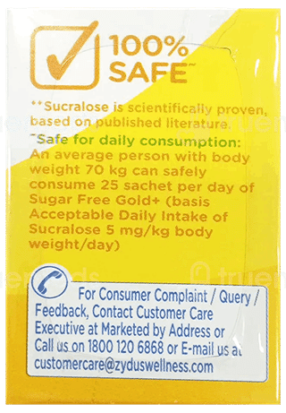 Sugar Free Gold+ With Chromium 0.75Gm Pack Of 25 Sachets