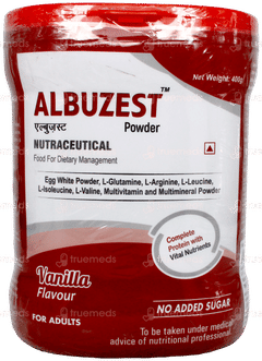 Albuzest Vanilla Flavour No Added Sugar Powder Jar 400Gm