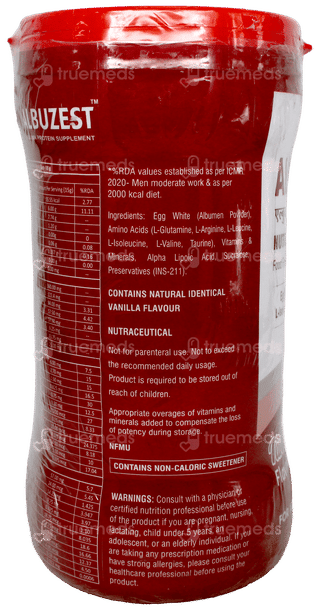 Albuzest Vanilla Flavour No Added Sugar Powder Jar 400Gm