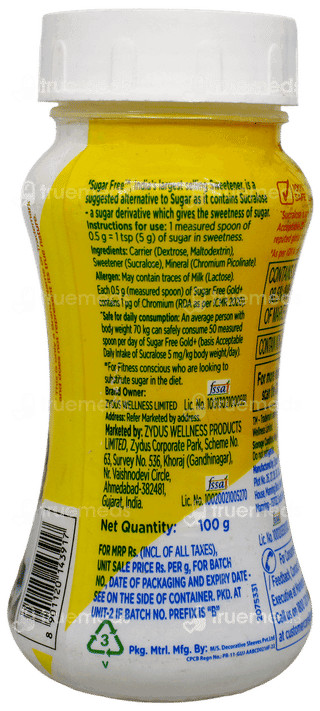 Sugarfree Gold+ With Chromium Powder 100gm