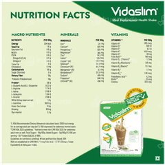 Vidaslim Caffe Latte Flavour Refill Powder 500gm