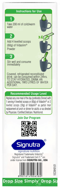Vidaslim Caffe Latte Flavour Refill Powder 500gm