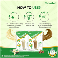 Vidaslim Caffe Latte Flavour Refill Powder 500gm