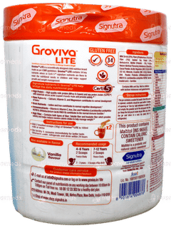 Groviva Lite 2+ Years Chocolate Flavour Zero Sucrose Powder Jar 200gm