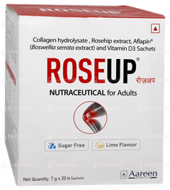 Roseup Lime Flavour Sugar Free Sachet 7gm Roseup Lime Flavour Sugar Free Sachet 7gm