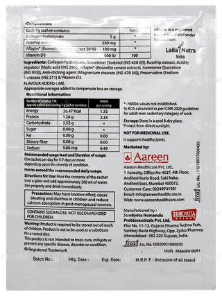 Roseup Lime Flavour Sugar Free Sachet 7gm