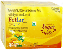 Fetlar Orange Flavour Sugar Free Sachet 6gm