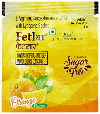 Fetlar Orange Flavour Sugar Free Sachet 6gm