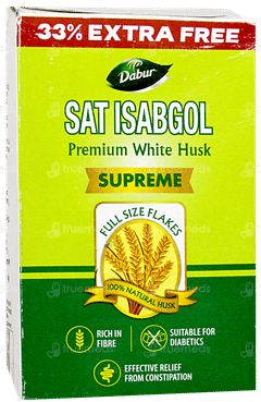 Dabur Sat Isabgol Premium White Husk Supreme 45Gm + 15Gm Extra Free