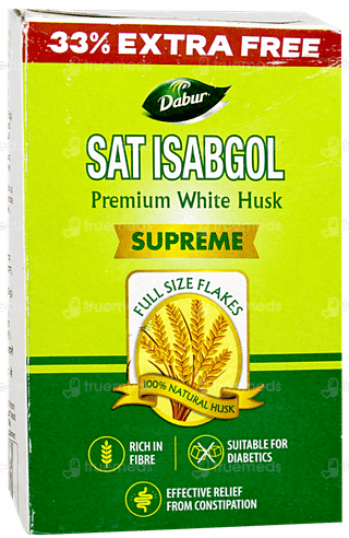 Dabur Sat Isabgol Premium White Husk Supreme 45Gm + 15Gm Extra Free