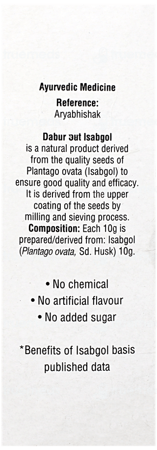 Dabur Sat Isabgol Premium White Husk Supreme 45Gm + 15Gm Extra Free