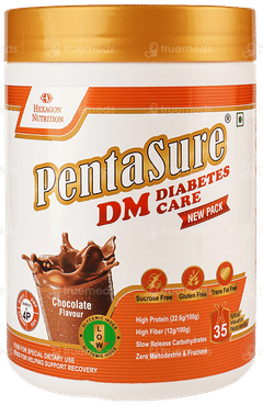 Pentasure Dm Diabetes Care Chocolate Flavour Sucrose Free Powder Jar 400gm