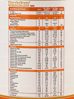 Pentasure Dm Diabetes Care Chocolate Flavour Sucrose Free Powder Jar 400Gm