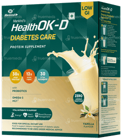 Health Ok D Diabetes Care Vanilla Flavour Zero Added Sucrose Refill Powder 200gm