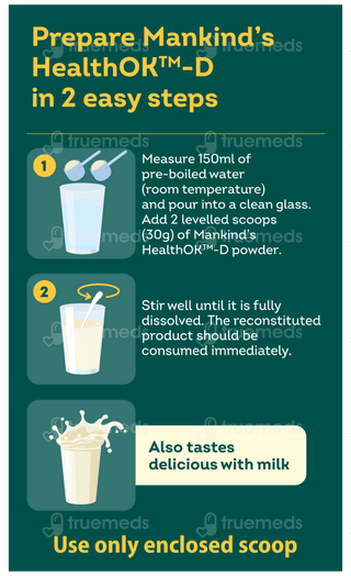 Health Ok D Diabetes Care Vanilla Flavour Zero Added Sucrose Refill Powder 200gm