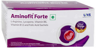 Aminofit Forte Lemon Orange Flavour Sugar Free Sachet 5Gm