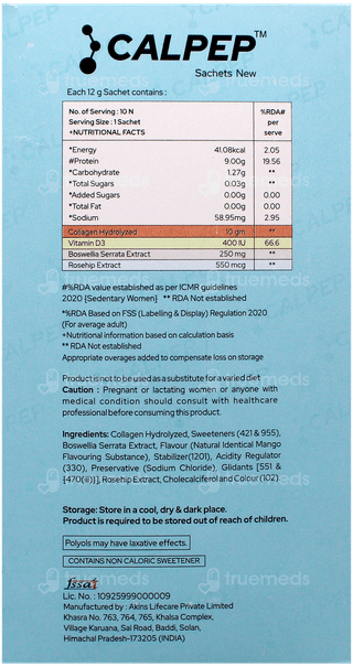 Calpep New Mango Flavour Sugar Free Sachet 12Gm
