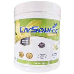 Livsource Vanilla Flavour Sugar Free Powder 200gm Livsource Vanilla Flavour Sugar Free Powder 200gm