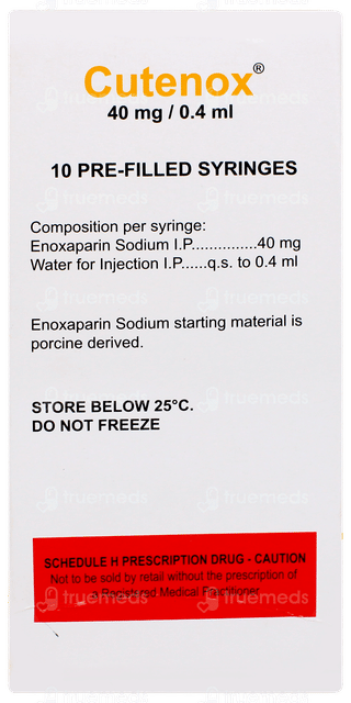 Cutenox 40mg Injection 0.4ml