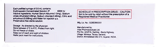 Transfer 6000 Iu Prefilled Syringe 1