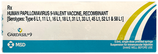 Gardasil 9 Vaccine 0.5ml
