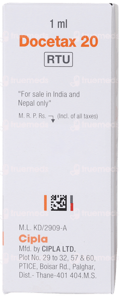 Docetax 20 Rtu Injection 1Ml