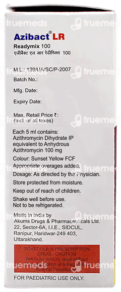 Azibact Lr Readymix 100 Suspension 30ml Azibact Lr Readymix 100 Suspension 30ml