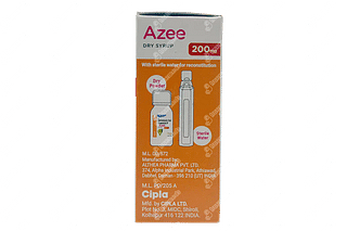 Azee 200mg Peppermint Flavour Dry Syrup 15ml