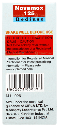 Novamox 125 Rediuse Suspension 60ml