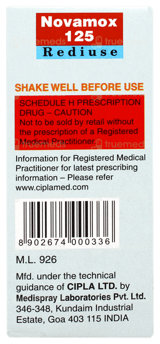 Novamox 125 Rediuse Suspension 60ml